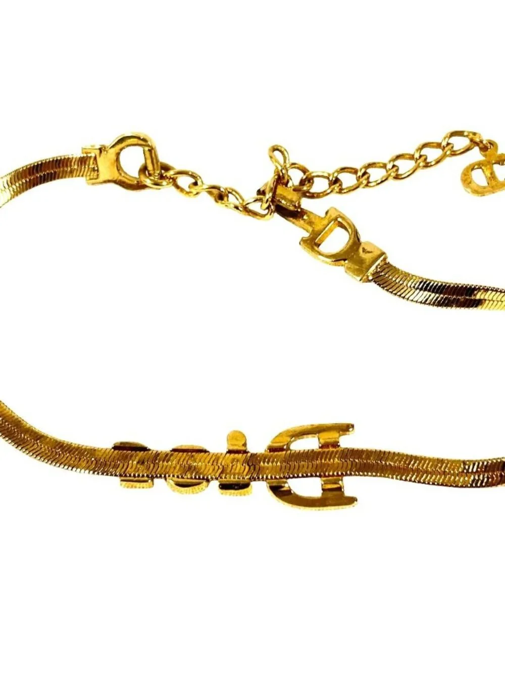 Dior Vintage Logo Bracelet Gold Plated